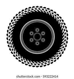 tires and wheels Vector Illustration
