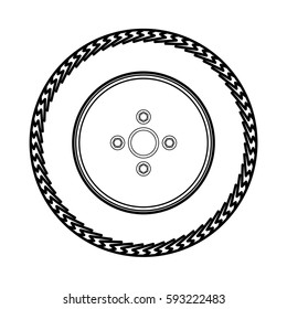 tires and wheels Vector Illustration
