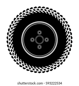 tires and wheels Vector Illustration
