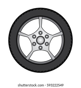 Car Wheel Rim Vector Silhouette Stock Vector (royalty Free) 1527003671