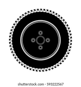 tires and wheels Vector Illustration

