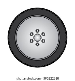 tires and wheels Vector Illustration
