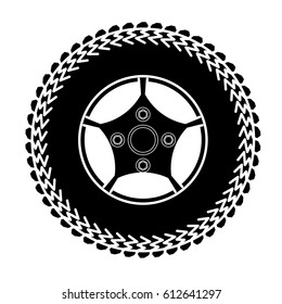tires and wheels Vector Illustration
