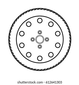 tires and wheels Vector Illustration
