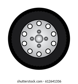 tires and wheels Vector Illustration
