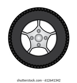 tires and wheels Vector Illustration
