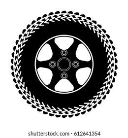 tires and wheels Vector Illustration
