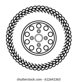 tires and wheels Vector Illustration
