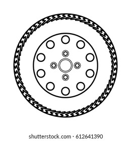 tires and wheels Vector Illustration
