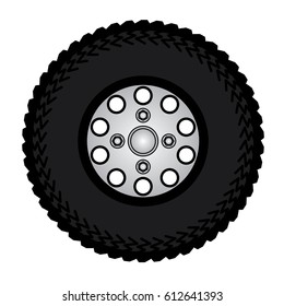 tires and wheels Vector Illustration

