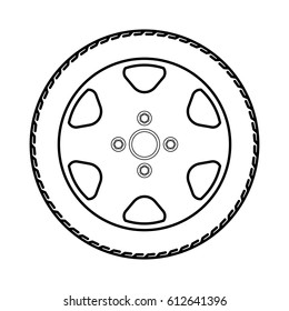 tires and wheels Vector Illustration
