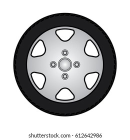 tires and wheels Vector Illustration
