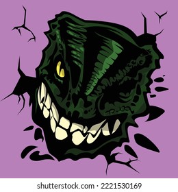Tirex. Dinosaur mascot logo design illustration. concept style for badge, emblem and t shirt printing