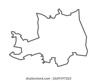 Tirupati district gray line map Andhra pradesh, india