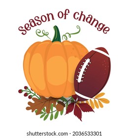 Tis the season to be Basic - Hand drawn vector illustration. Autumn color poster. Lovely lettering quote for football season. Rugby wisdom t-shirt for funs. Motivation poster. Modern vector fun saying