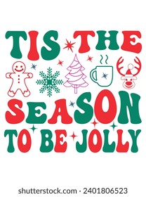 Tis The Season To Be A Jolly Retro, Svg,Christmas Svg,Funny Holiday Quote,New Year Quotes,Winter Quotes,Holiday Svg,Retro Christmas T-shirt, Funny Christmas Quotes,Merry Christmas Saying, svg