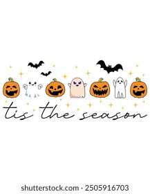 Tis The Season Pumpkin Boo Halloween, Boo Coffee Pumpkin Shirt, Bat Witch Shirt, Boo Halloween Vibes, Witchy vibes designs, cute Halloween designs, great funny Halloween gifts, school costume parties