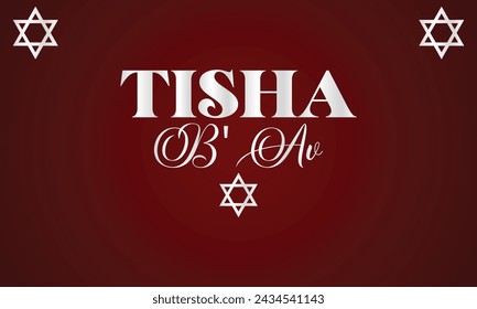 Tisha B'Av Stylish Text And Colorful Background Design