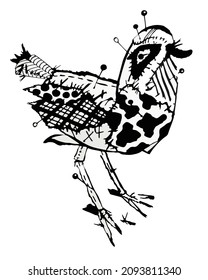 
tissue bird. pillow for needles