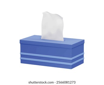 Tissue Box 3D Rendering illustration icon 