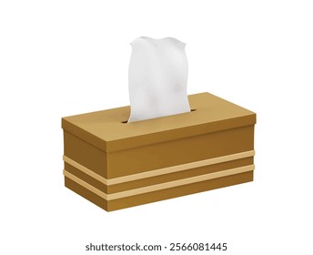  tissue box 3d rendering illustration vector