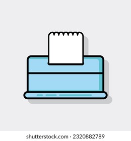 tissue box flat icon logo design