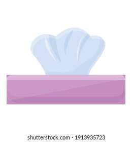 Tissue box icon. Cartoon of tissue box vector icon for web design isolated on white background
