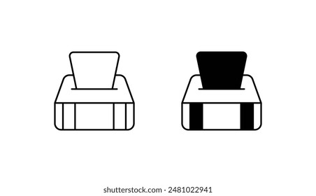 Tissue Box icon design with white background stock illustration