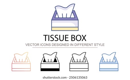 Tissue Box icon design with white background stock illustration