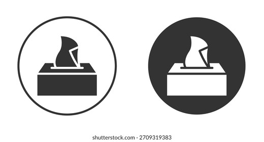 Tissue box icon in glyph style for web Design. UI UX icons