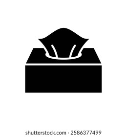 Tissue box icon isolated on white background. Vector illustration.
