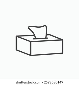 Tissue box icon isolated on white background