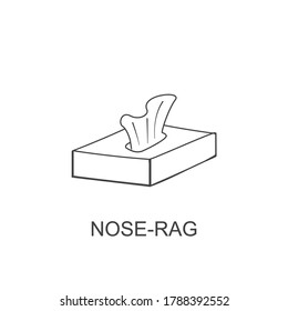 tissue box icon line style concept, vector illustration. Paper napkins in box thin line icon. Modern Wipes package icon. napkin box isolated on white background