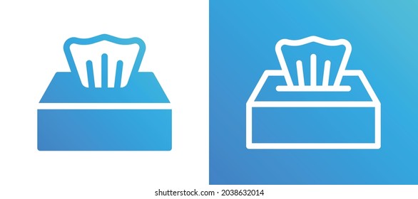 Tissue box icon. Paper napkins box vector illustration