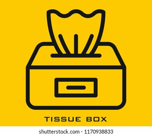 Tissue box icon signs