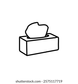 tissue box icon Simple outline illustration