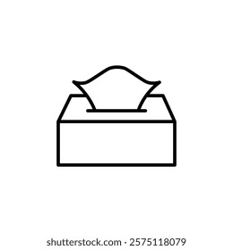 tissue box icon Simple outline illustration