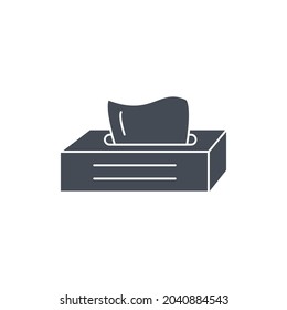 Tissue box icon symbol vector elements for infographic web