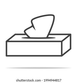 Tissue box icon transparent vector isolated illustration