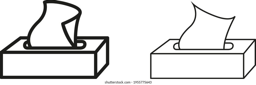 Tissue box icon, vector illustration