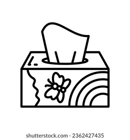 Gewebekasten-Symbol in Vektorgrafik. Illustration