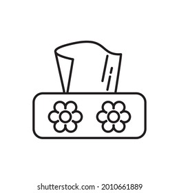 Tissue box icons symbol vector elements for infographic web