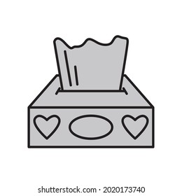 Tissue box icons symbol vector elements for infographic web