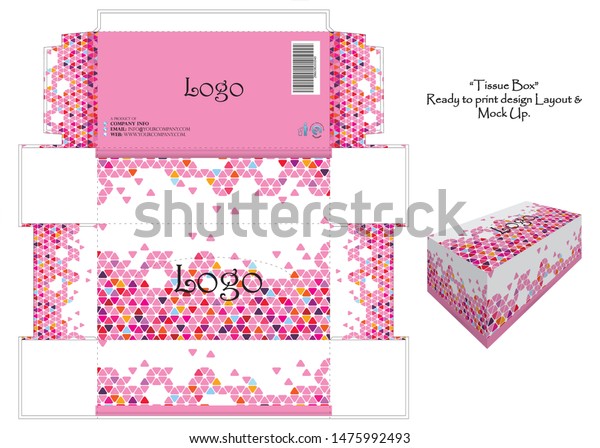Tissue Box Layout Design Mockup Ready Stock Vector (Royalty Free ...