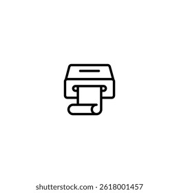 tissue in box outline icon and illustration