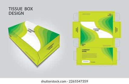 Tissue box packaging design on geometric background, box mockup, 3d box, Can be use place your text and logos and ready to go for print, Product design, Label design, Packaging design template vector