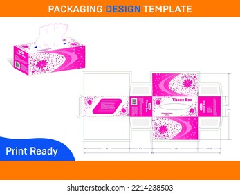 Tissue Box Packaging Design Template