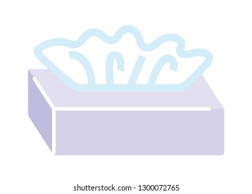 Tissue box - Simple cartoon vector Illustration