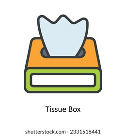 Tissue Box Vector   Fill outline Icon Design illustration. Kitchen and home  Symbol on White background EPS 10 File