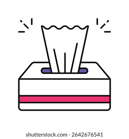 Tissue Box Vector Filled outline illustration style icon. EPS 10 file 